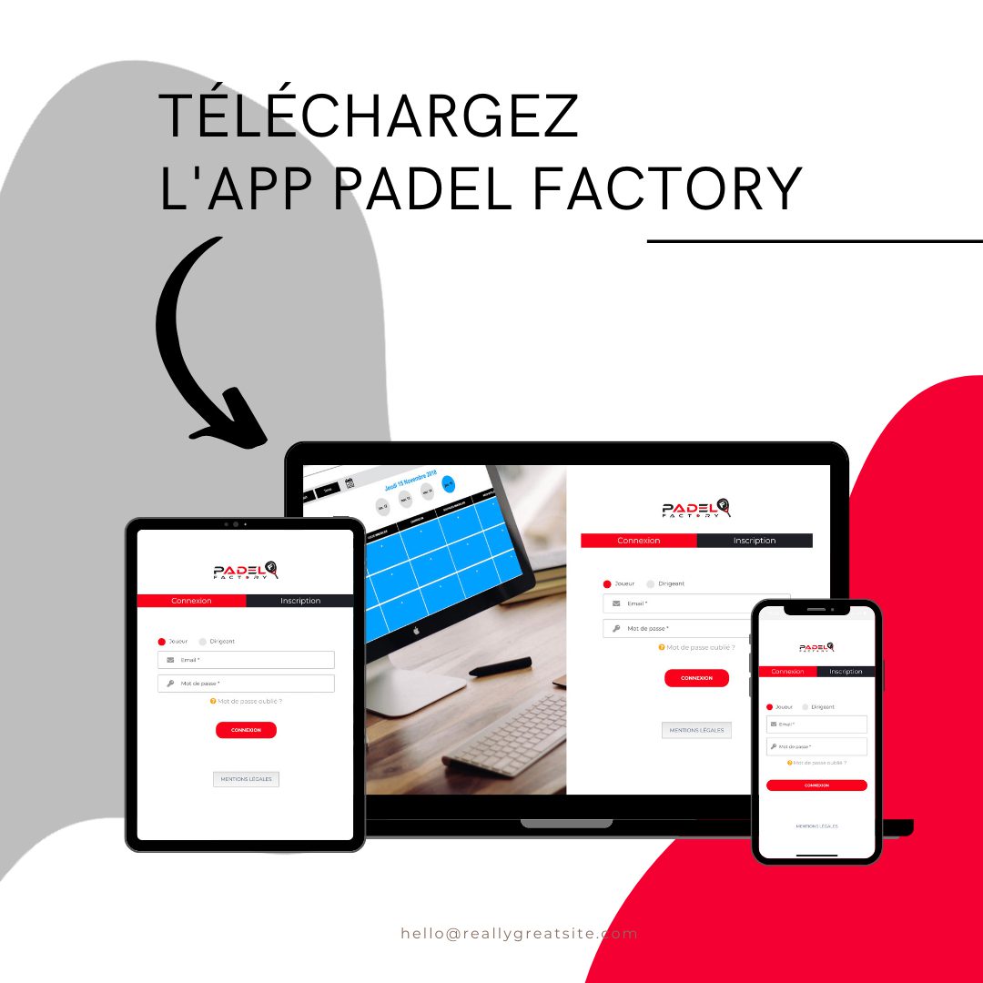 Sarl Padel Factory Padel Lescar Soft Minimalist Download Multiple Devices Mockup 1